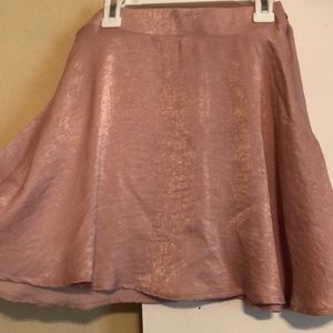Light pink silky mini skirt